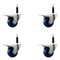 Service Caster 3'' Solid Poly Swivel 3/4'' Expanding Stem Caster Set Total Lock Brake, 4PK SCC-EXTTL20S314-SPUS-34-4 - alternate 1